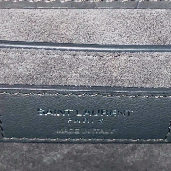 YSL SUNSET Medium Croc black Crossbody Brand New - Picture 12 of 15